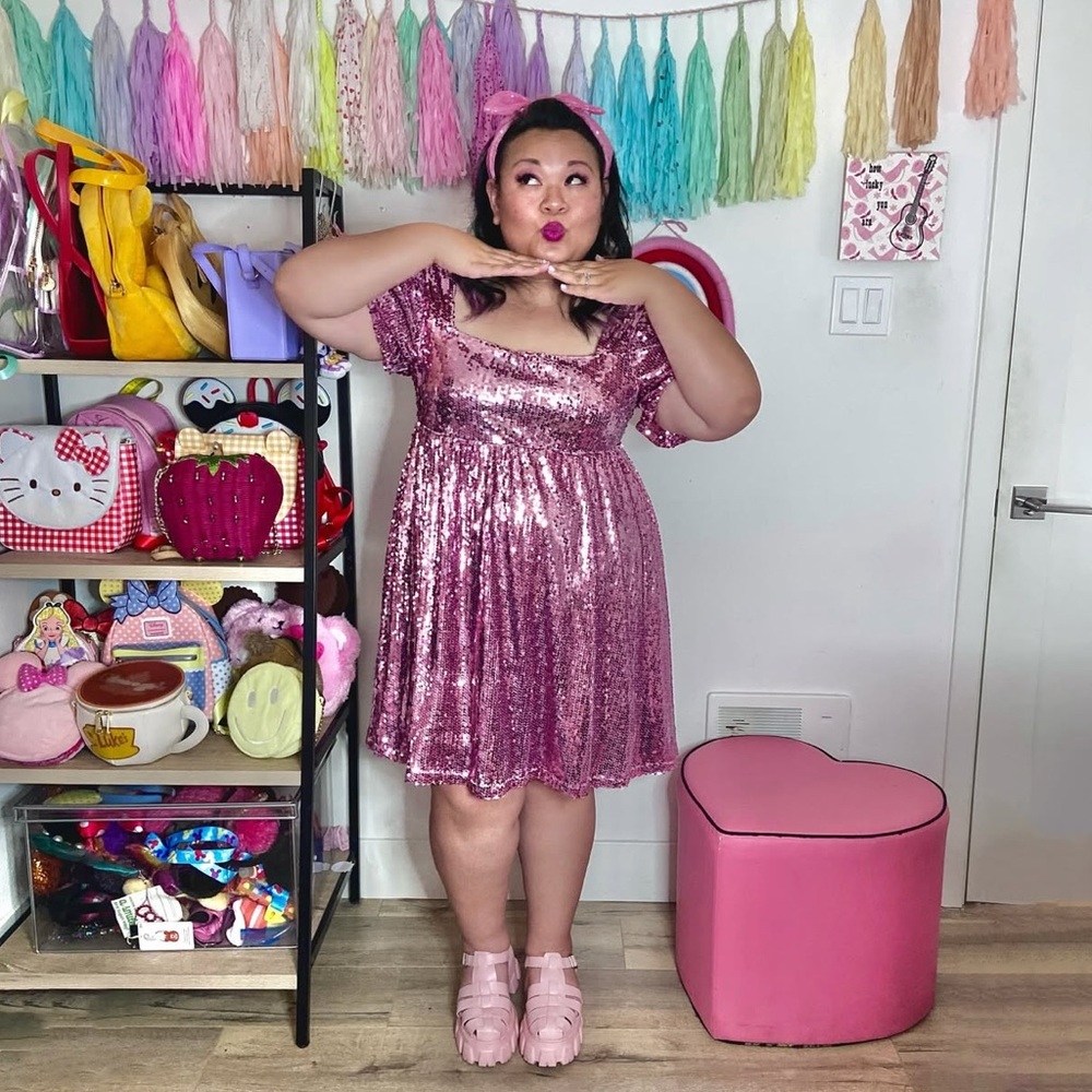 Pink Sequin Dress